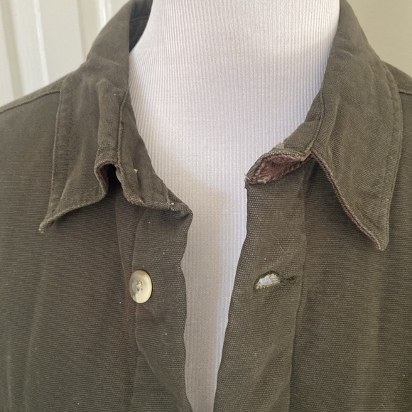 NWOT Men’s Olive Green Canvas Jacket - Picture 3 of 6